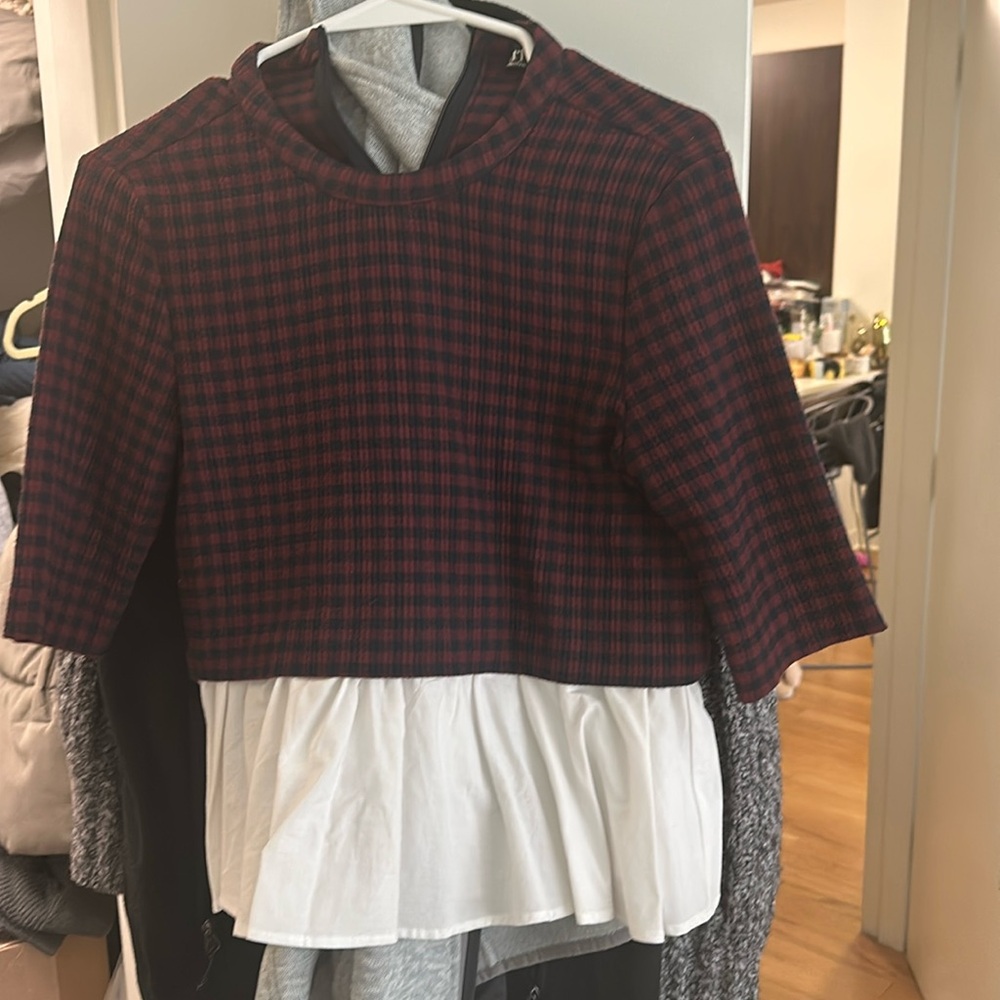 Zara TRF short sleeve sweater top